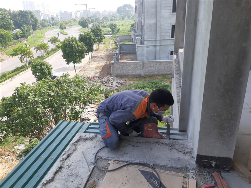 Thi công khoan cấy thép chờ tại các công trình sửa chữa dân dụng trên toàn quốc