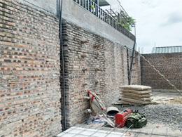 Khoan cấy thép Cột cho nhà anh Phú ở LK28, Nguyễn Tuân, Hà Nội